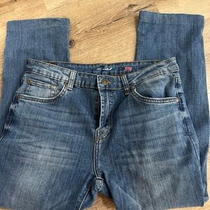 7 For All Mankind Men's Skinny Blue Jeans